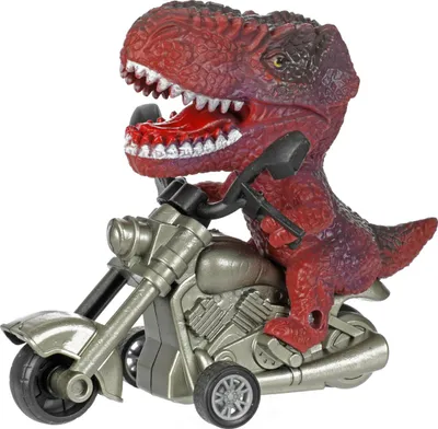 Image de Monde des Dinosaures Dino à friction sur moto