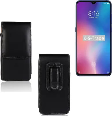 Produktbild von K-S-Trade Gürteltasche für Xiaomi Mi 9 Schutz Hülle Handy Hülle mit Magnetverschluss Holster in schwarz