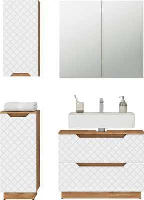 Immagine prodotto di Set di mobili da bagno Vicco Lotta Bianco 4 parti, Model 59514