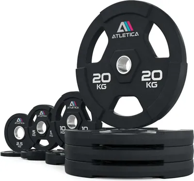 Produktbild von ATLETICA Gripper Plates Set | 115 kg bestehend aus 2 x 2,5 kg | 2 x 5 kg | 2 x 10 kg | 4 x 20 kg