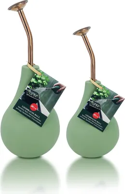Produktbild von Gießbrause, Ballbrause, Sprüher, um Ihre Pflanzen zu bewässern, Schonende Ballbrause, Zerstäuber Hand aus Kupfer. (2er Set 240 ml+ 500 ml, mintgrün)