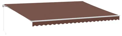 Produktbild von vidaXL Markise Manuell mit LED Braun 500x350 cm