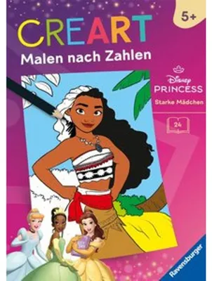 Produktbild von CreArt Malen nach Zahlen ab 5 Disney Prinzessinnen - Starke Mädchen