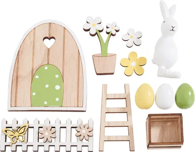 Produktbild von VBS Miniaturtür-Set "Ostern"