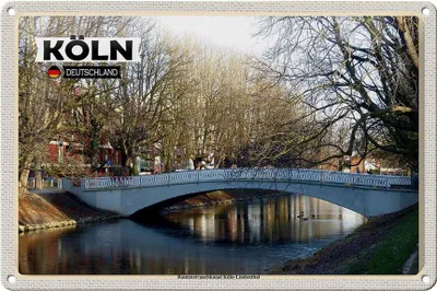 Produktbild von Blechschild Städte Rautenstrauchkanal Köln-Lindenthal 30x20cm