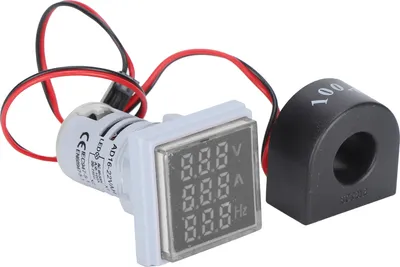 Obrázek produktu pro Indikátor proudového signálu Univerzální 3?Displej čtvercová lampa Světlo 60500V AC AD16?22VAHWhite