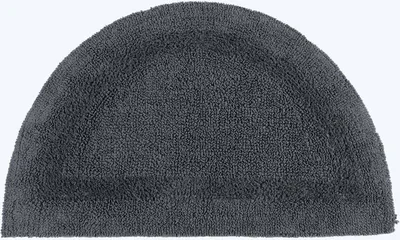 Produktbild von HOMESCAPES Halbrunde Badematte grau 50x80 cm aus 100% Baumwolle