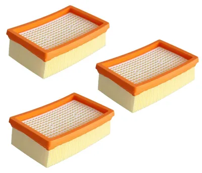 Imagen del producto de 3 filtros de repuesto para aspiradora, filtro plegado plano