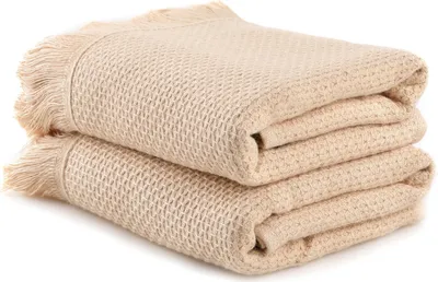 Immagine prodotto di Mijolnir, Mia - Beige chiaro, Set di salviette (2 pezzi), Beige chiaro, 100% MICROCOTONE, 40 x 60 cm