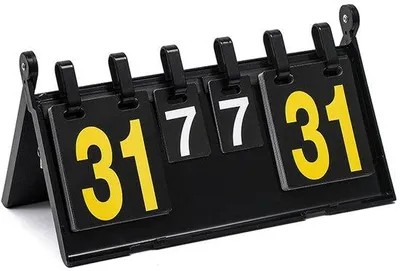 Produktbild von Basketbal-Tischtennis-Scorebrett Vierziffern Multifunktions Tischtennis-Scorebrett mit 4 Ziffern und Timer Dauerhaft