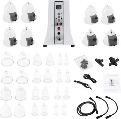 Image de Appareil de massage par aspiration - 32 ventouses - Puissance de 30W - Matériaux : ABS et caoutchouc - Pour la poitrine et les fesses