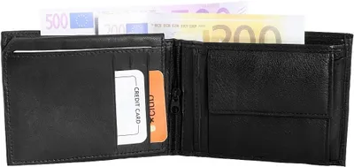 Produktbild von Monopol Herren Geldbörse aus Echtleder. Format 12 x 9 cm.