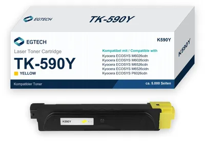 Produktbild von Toner kompatibel mit Kyocera TK-590Y Gelb ECOSYS M6026cdn M6026cidn M6526cdn