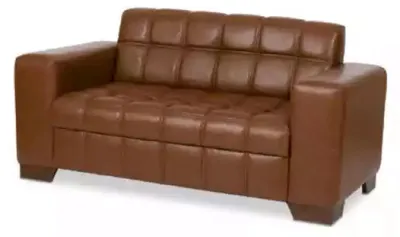 Produktbild von Brauner Leder Zweisitzer Büromöbel Büro-Möbelkollektion Office Stoffcouch