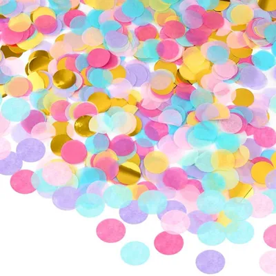 12000 bunte runde Konfetti Tischdeko Seidenpapier 2,5 cm