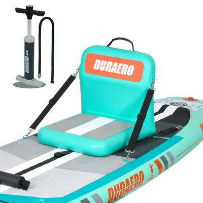 Produktbild von DURAERO Aufblasbarer Kajaksitz mit Rückenlehne – SUP & Kajak Sitz mit EVA Anti-Rutsch Oberfläche, bequemer Sitz für Stand Up Paddle Board Zubehör