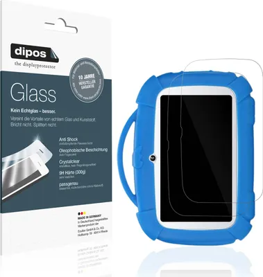 Produktbild von 2x Schutzfolie für Padgene 7 Zoll Kinder - Anti-Shock 9H Folie dipos Glass Kunststoffglas