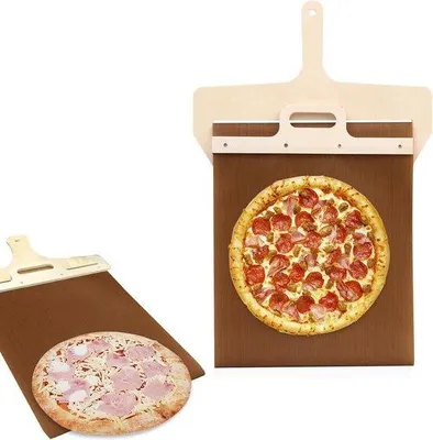 Produktbild von Famanu Pizzaschaufel mit Antihafteigenschaft und Griff - Spülmaschinenfest