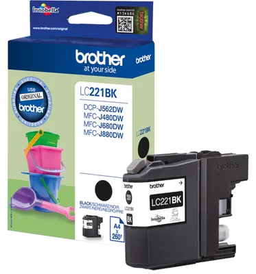 Immagine prodotto di Brother LC221BK - Nero - originale - Cartuccia d'inchiostro
