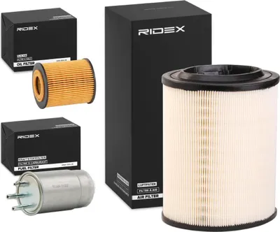 Produktbild von RIDEX Filterset Inspektionspaket Filtersatz für VW Golf V Schrägheck (1K1) für BMW 1 Schrägheck (F20) für FIAT Freemont (345) für ALFA ROMEO GIULIETTA