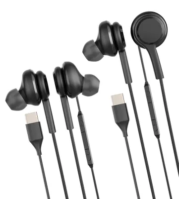 Productafbeelding van USB-C hoofdtelefoon, met kabel, Type C, audiohoofdtelefoon compatibel met iPhone 16, 15