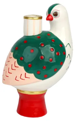 Zdjęcie produktu dla Podświetlane świeczniki Talking Tables, ceramiczne, 20 cm, w kształcie ptaków, stojak na świece, dekoracja stołu