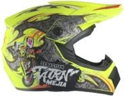 Produktbild von Crosshelm Helm Kinderhelm Motorradhelm Motocross Mejia mattgelb Quad Größe XL