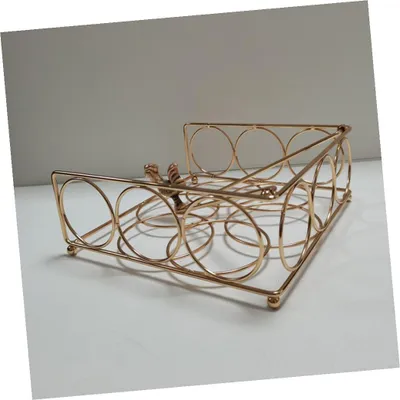 Produktbild von Vintage-Serviettenhalter aus Metall für Papierservietten, stehender Serviettenständer für Esstisch und Dinnerpartys