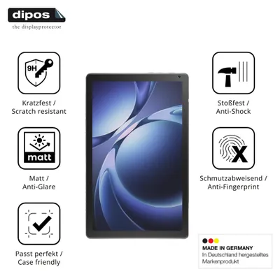 Produktbild von 2x Schutzfolie für Laptok KB1004L matt - Anti-Shock 9H Folie dipos Glass Kunststoffglas