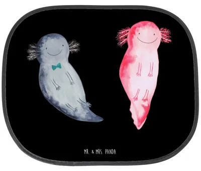 Produktbild von Mr. & Mrs. Panda fenster sonnenschutz auto Axolotl Liebe - Schwarz - Geschenk, Freundin, für Autoscheiben, Valentinstag, saugnapf, Frauen, Jahrestag, Autoscheibe, Partner
