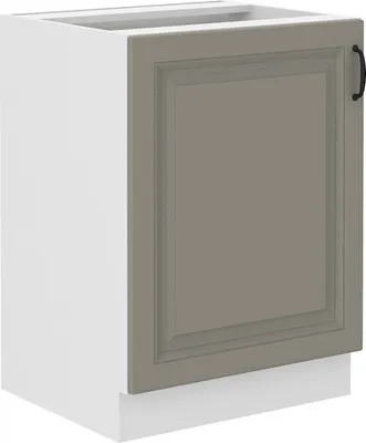 Immagine prodotto di Armadietto inferiore ad anta singola SOPHIA - larghezza 60 cm, grigio chiaro / bianco