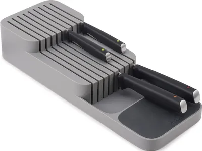 Produktbild von Joseph Joseph Drawer Store - Zweistufiger, horizontaler Messerblock - grau, 39,7