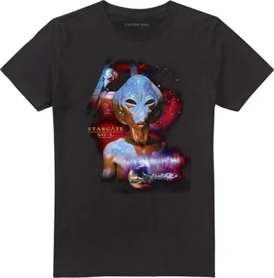 Image de Stargate SG-1 - "The Asgard" T-shirt Homme/Femme Unie TV21559 (XXL) (Noir)