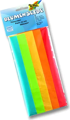 Zdjęcie produktu dla Folia 91025 Jedwab w kwiaty - 50 x 70 cm, 5 arkuszy, różne kolory