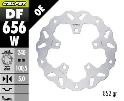 Immagine prodotto di Disco Freno Posteriore Galfer Cf Moto 450Mt '24- (A Onde, Fisso) (240X100,5X5Mm)