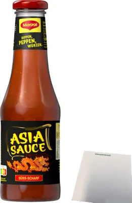 Produktbild von Maggi Asia Sauce Süss-Scharf (500ml Flasche) + usy Block