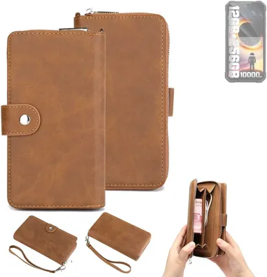 Produktbild von K-S-Trade Handyhülle Schutzhülle kompatibel mit iiiF150 B2 & Portemonnee Tasche Handytasche Case Etui Geldbörse Wallet braun (1x)