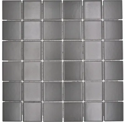 Immagine prodotto di Mosaico ceramico 48 x 48 cm grigio scuro opaco, piastrella di ceramica grigio satinato