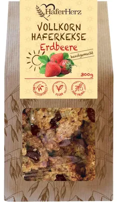 Produktbild von HaferHerz Vollkorn Haferkekse Erdbeere 300g