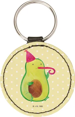 Produktbild von Mr. & Mrs. Panda Anhänger Avocado Feier - Gelb Pastell - Geschenk, Schlüsselanhänger, Gute Laune, schlüsselbund, Taschenanhänger, mini, Party, Geburtstag, schlüssel