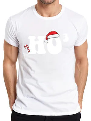 Immagine prodotto di Ho Ho Ho Maths Maths Teacher - Regalo di Natale Maglietta da uomo, Bianco, L