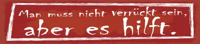 Produktbild von vianmo Holzschild 10x46 cm Man muss nicht verrückt sein, aber es hilft