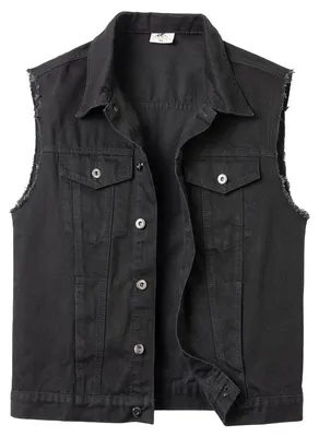 Produktbild von Solidchoice – Vintage Jeansweste für Herren, Schwarz