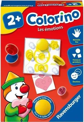 Zdjęcie produktu dla Gra Edukacyjna Colorino Emocje, Nauka Kolorów, Kreatywne Zabawy dla Dzieci, Ravensburger, Od 2 Lat, Duże Kolorowe Pionki