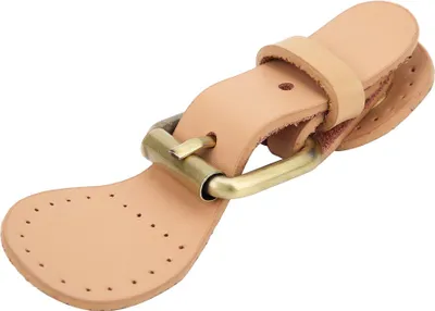 Image de LiebeWH 1 pc. cuir de boeuf fendu DIY serrure de sac faite main avec des ferrures en bronze, accessoire de bricolage pour les travaux de cuir (beige)