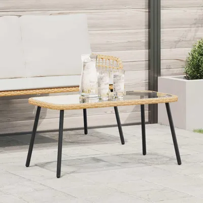 Zdjęcie produktu dla Stolik Kawowy Naturalny 90X45X42 Cm Z Polirattanu Lumarko!