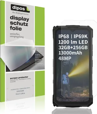 Produktbild von 4x Schutzfolie für DOOGEE Fire 5 Ultra matt Displayschutzfolie Folie Display Schutz dipos