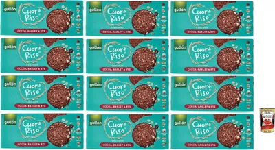 Produktbild von Gullón Cuor di Riso e Cereali Integrali Cacao, Orzo & Segale, kekse mit Kakao, Gerste und Roggen 12x 250 g + Italian Gourmet polpa 400g