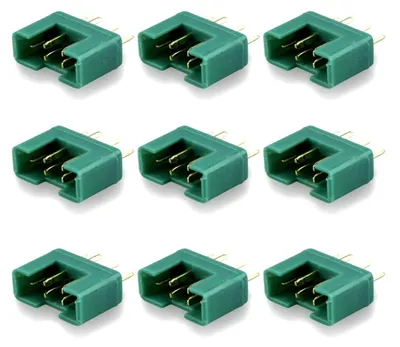 20 MPX-Stecker männlich, 6-polig, vergoldet, 35A
