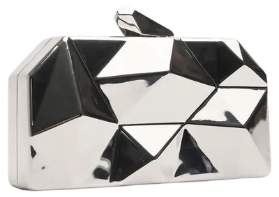 Produktbild von Where's That From - Unterarmtasche, geometrisches Design GT14213 (Einheitsgröße) (Silber)